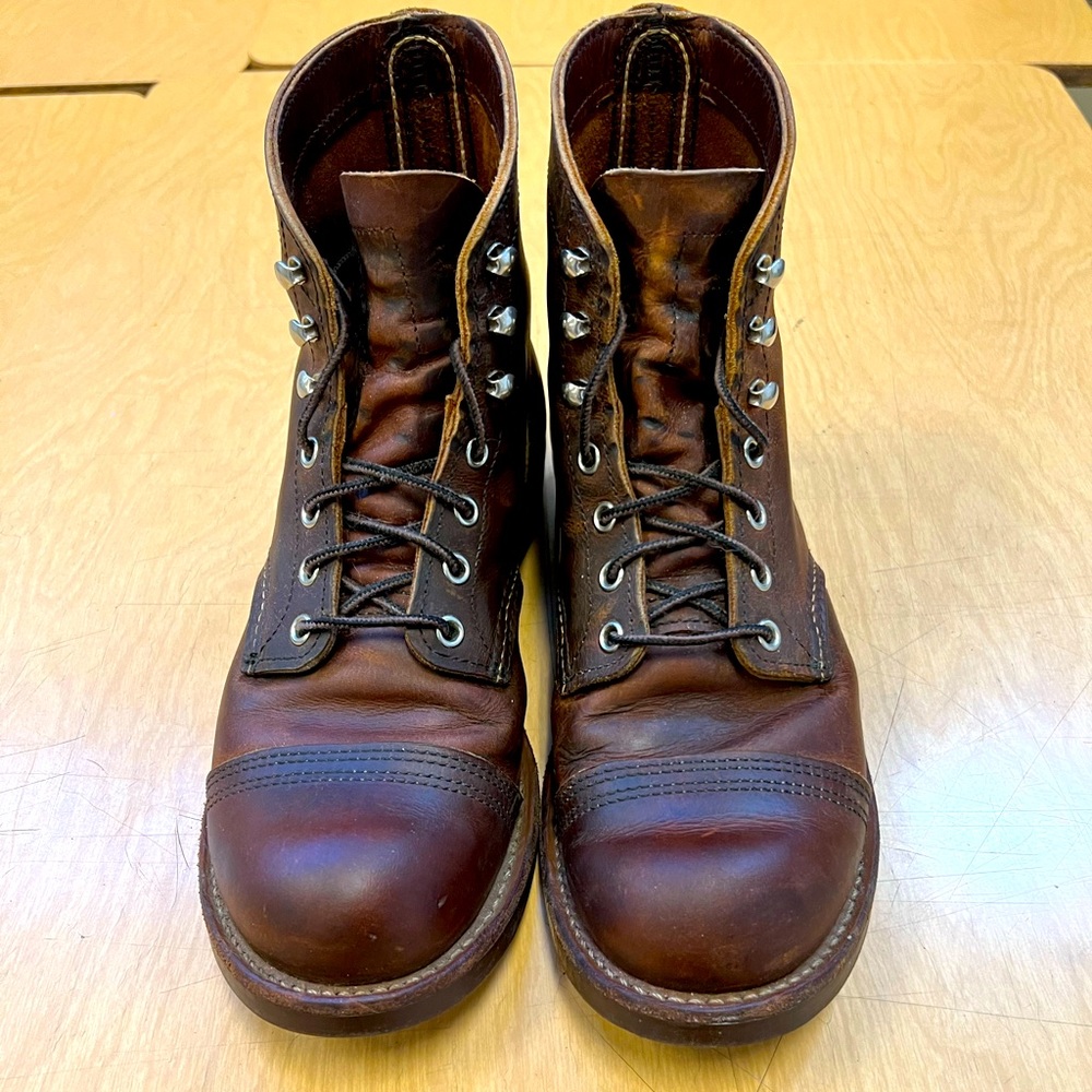 Red Wing Heritage Men 8085 Iron Ranger 6 Inch Boot Copper Brown D width  Sz 8